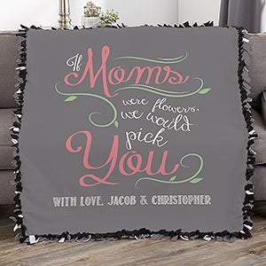 Loving Words Personalized 50x60 Tie Blanket for Mom