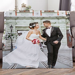 Wedding Photo Personalized 50x60 Fleece Blanket