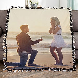 Wedding Photo Personalized 50x60 Tie Blanket