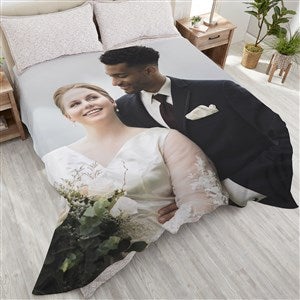 Wedding Photo Personalized 90x108 Plush King Fleece Blanket