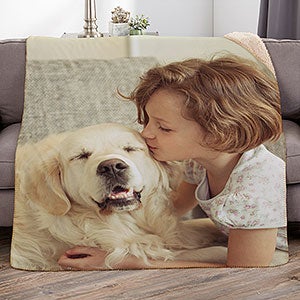 Personalized Pet Photo 50x60 Sherpa Blanket