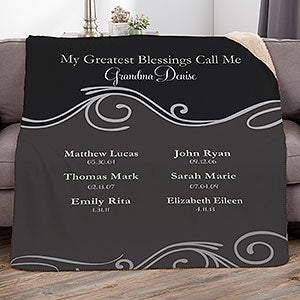 My Grandkids Personalized 50x60 Sherpa Blanket