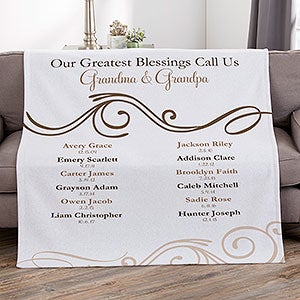 My Grandkids Personalized 50x60 Sweatshirt Blanket