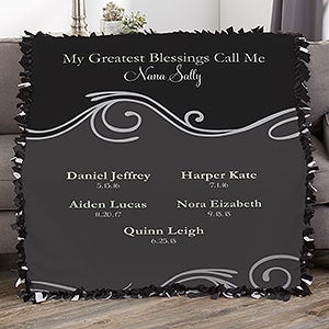 My Grandkids Personalized 50x60 Tie Blanket