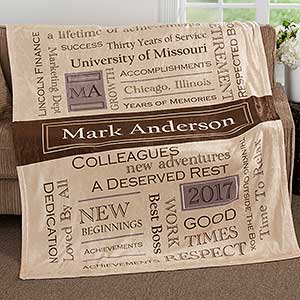 My Retirement Personalized 50x60 Fleece Blanket