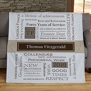 Retirement Personalized 50x60 Sweatshirt Blanket