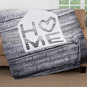 Home Is Love Personalized 60x80 Fleece Blanket