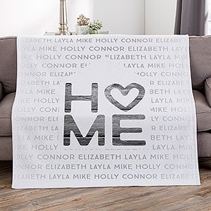 Home Is Love Personalized 50x60 Sweatshirt Blanket