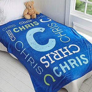 Kids Fleece Blankets Personalized 60x80 - Name