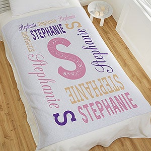 Kids Name Personalized 50x60 Sweatshirt Blanket for Kids