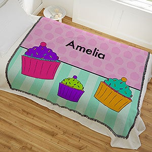 Personalized 56x60 Woven Throw For Girls