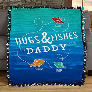 Hugs & Fishes Personalized 50x60 DIY Tie Blanket