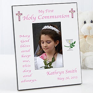 Personalized May God Bless Me First Communion Photo Frame