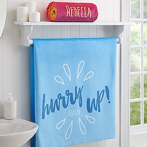 Morning Motivation Personalized Bath Towels