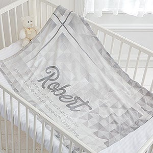 May You Be Blessed Personalized Christening Fleece Blanket