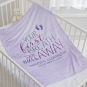 You Took Our Breath Away Personalized Fleece Blanket