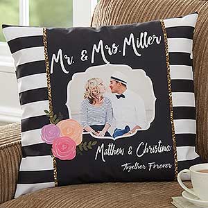 Modern Chic Personalized 18 Throw Pillow