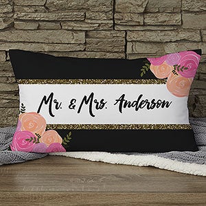 Modern Chic Personalized Lumbar Throw Pillow