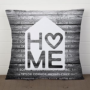 Personalized 18 Throw Pillow - Home Is Love