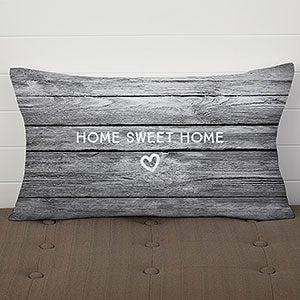 Personalized Lumbar Throw Pillow - Home Is Love