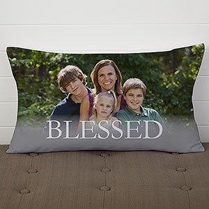 Personalized Lumbar Throw Pillow - HOME Photo