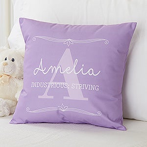 My Name Means...Personalized 14 Throw Pillow