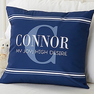 My Name Means...Personalized 18 Throw Pillow For Him