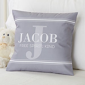 My Name Means...Personalized 14 Throw Pillow For Him