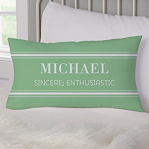 Personalized Lumbar Pillow - My Name Means