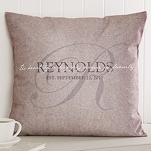 Heart Of Our Home Personalized 18 Throw Pillow