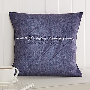 Heart Of Our Home Personalized 14 Throw Pillow