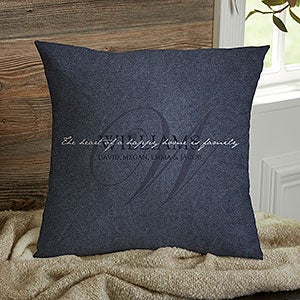 Personalized Family Throw Pillow - Heart Of Our Home - 14