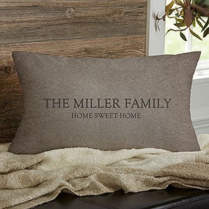 Personalized Family Name Lumbar Pillow