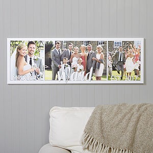 Wedding Photos Personalized Canvas Print- 12x 36