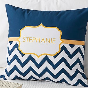 Preppy Chic Personalized 18 Throw Pillow