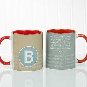 Sophisticated Quotes Personalized Coffee Mug- 11 oz.- Red