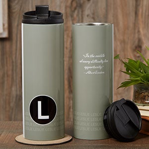 Personalized Travel Tumbler - Sophisticated Quotes