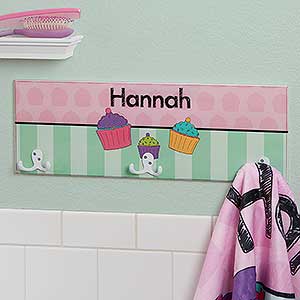 Kids Personalized Towel Hook Rack For Girls