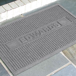 Squares Family Name Personalized AquaShield? Molded Doormat