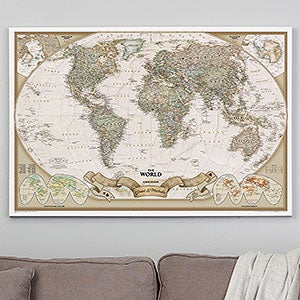 Romantic Travels 28x48 Personalized World Map