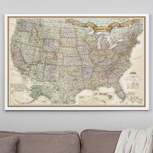 Romantic Travels 28x42 Personalized U.S. Map