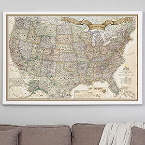 Romantic Travels 32x48 Personalized U.S. Map