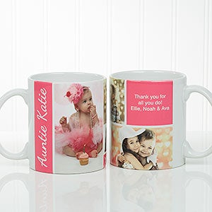 Family Love Photo Collage Personalized Coffee Mug 11 oz.- White