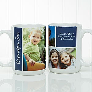 Family Love Photo Collage Personalized Coffee Mug 15oz.- White