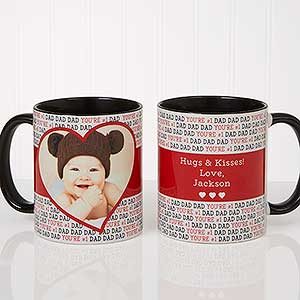 Love You This Much! Personalized Photo Coffee Mug 11 oz.- Black