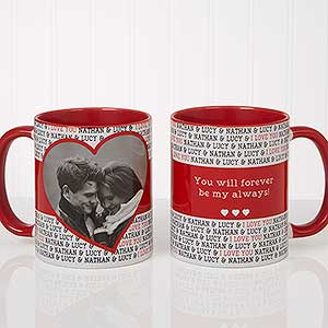 Love You This Much! Personalized Photo Coffee Mug 11 oz.- Red