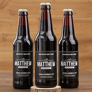 Will You Be My Groomsman Personalized Beer Bottle Labels- Set of 6