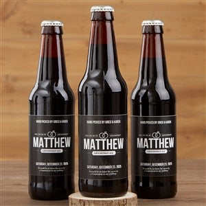 Personalized Groomsman Beer Bottle Labels - Will You Be My Groomsman?