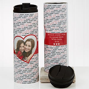 Love You This Much Photo Personalized 16oz. Travel Tumbler