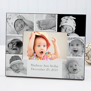 Personalized Baby Picture Frame - Printed Photo Collage - Horizontal